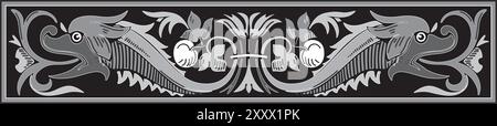 Vintage floral klassischen kalligraphischen Retro-Vignette Scroll Frames ornamental Design Elements black setzt isolierte Vektordarstellung Stock Vektor