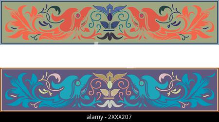 Vintage floral klassischen kalligraphischen Retro-Vignette Scroll Frames ornamental Design Elements black setzt isolierte Vektordarstellung Stock Vektor
