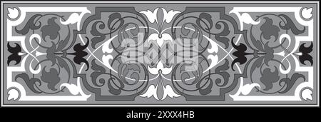 Retro-Kapitelteiler wirbeln florale Ornament Lesezeichen Sketch Set Illustration Stock Vektor