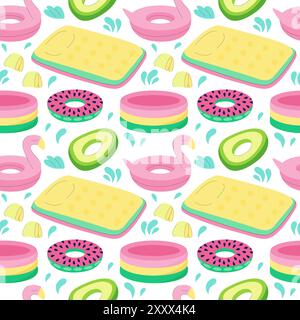 Unterschiedliche Muster der Schwimmringe Stock Vektor