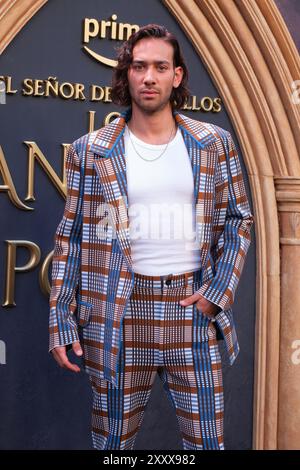 Madrid, Spanien. August 2024. Max Baldry nimmt am 26. August 2024 an der Premiere von El Señor de Los Anillos: Los Anillos de Poder im Callao Cinema in Madrid Teil. Credit: SIPA USA/Alamy Live News Stockfoto