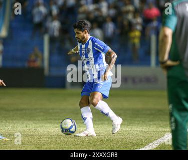 Belem, Brasilien. August 2024. PA - BELEM - 08/26/2024 - BRASILIANISCHE B 2024, PAYSANDU x MIRASSOL - Bryan Paysandu Spieler während des Spiels gegen Mirassol im Curuzu Stadion für die brasilianische B 2024 Meisterschaft. Foto: Marcos Junior/AGIF (Foto: Marcos Junior/AGIF/SIPA USA) Credit: SIPA USA/Alamy Live News Stockfoto