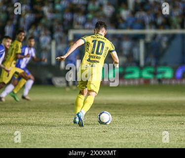 Belem, Brasilien. August 2024. PA - BELEM - 08/26/2024 - BRASILIANISCHE B 2024, PAYSANDU x MIRASSOL - Chico Mirassol Spieler während des Spiels gegen Paysandu im Curuzu Stadion für die brasilianische B 2024 Meisterschaft. Foto: Marcos Junior/AGIF Credit: AGIF/Alamy Live News Stockfoto