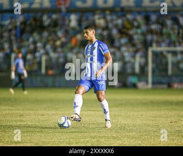 Belem, Brasilien. August 2024. PA - BELEM - 08/26/2024 - BRASILIANISCHE B 2024, PAYSANDU x MIRASSOL - Carlao Spieler von Paysandu während des Spiels gegen Mirassol im Curuzu-Stadion für die brasilianische B-Meisterschaft 2024. Foto: Marcos Junior/AGIF Credit: AGIF/Alamy Live News Stockfoto