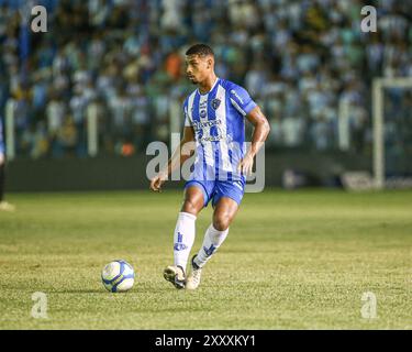 Belem, Brasilien. August 2024. PA - BELEM - 08/26/2024 - BRASILIANISCHE B 2024, PAYSANDU x MIRASSOL - Carlao Spieler von Paysandu während des Spiels gegen Mirassol im Curuzu-Stadion für die brasilianische B-Meisterschaft 2024. Foto: Marcos Junior/AGIF Credit: AGIF/Alamy Live News Stockfoto