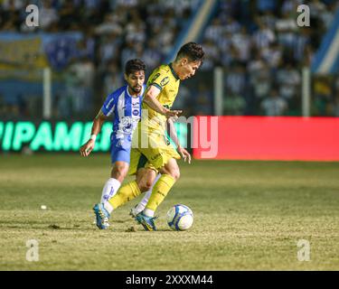 Belem, Brasilien. August 2024. PA - BELEM - 08/26/2024 - BRASILIANISCHE B 2024, PAYSANDU x MIRASSOL - Chico Mirassol Spieler während des Spiels gegen Paysandu im Curuzu Stadion für die brasilianische B 2024 Meisterschaft. Foto: Marcos Junior/AGIF (Foto: Marcos Junior/AGIF/SIPA USA) Credit: SIPA USA/Alamy Live News Stockfoto