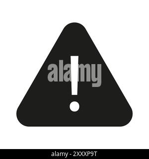 Warnsymbol. Warnsymbole. Dreieck mit Ausrufezeichen. Schwarze Gefahrengrafik. Stock Vektor