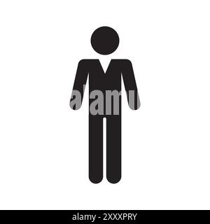 Symbol für Geschäftsmann. Einfache Abbildung. Minimalistische schwarze Vektorgrafik. Isoliertes flaches Symbol. Stock Vektor