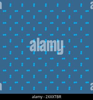 Blaues Punktmuster. Abstraktes geometrisches Gitter. Sich wiederholende blaue Punkte. Minimalistisches Hintergrunddesign. Stock Vektor