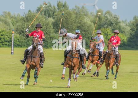 Polo-Spieler beim Polo & Genussfestival im Rhein Polo Club Düsseldorf, im Juni 2024 in Willich Stockfoto