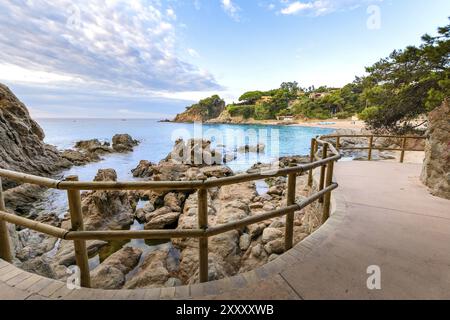 Schönen Sant Francesc Creek und Strand in Blanes in Spanien Stockfoto