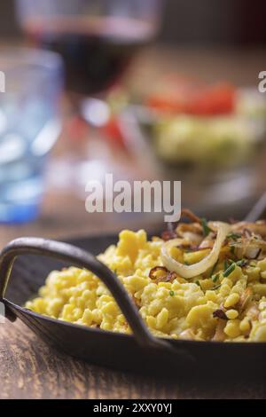 Schwäbische Spaetzle ein typisches Nudelgericht Stockfoto