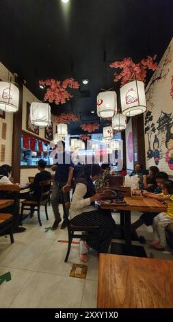 Porträt des Restaurants in Serang, Indonesien - 7. Mai 2021 Stockfoto