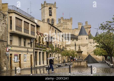 Castillo palacio de Olite, comunidad foral de Navarra, Spanien, Europa Stockfoto