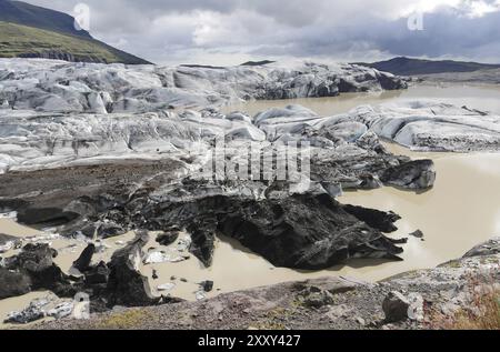 Svinafellsjokull-Gletscher im Skaftafell-Nationalpark in Island Stockfoto