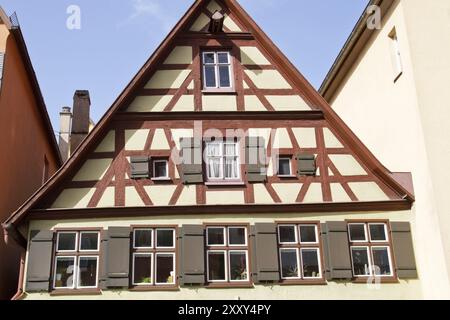 Alte Hausfassaden in Dinkelsbüehl? Franken Stockfoto