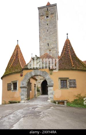 Burgtor in Rothenburg ob der Tauber Stockfoto