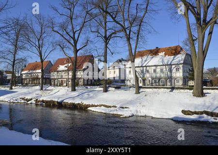 Großschoenau im Dreieck. Vizeklotte, County goerlitz Stockfoto