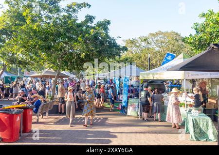 Asiatische Imbissstände, Mindil Beach Sunset Market, The Gardens, City of Darwin, Northern Territory, Australien Stockfoto