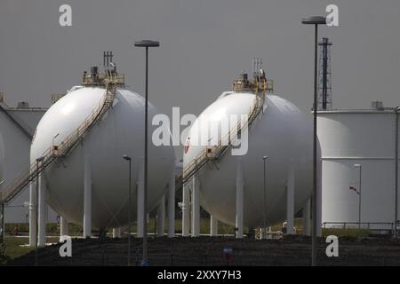 Raffinerie in Hooksiel (Friesland) Stockfoto