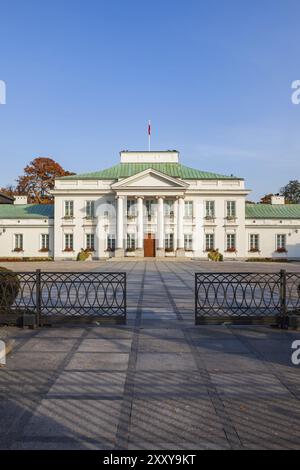 Schloss Belweder in Warschau, Polen, klassisches Gebäude, ehemalige offizielle Residenz der polnischen Präsidenten, Europa Stockfoto