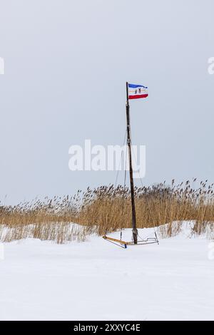 Bodden in der Nähe von Ahrenshoop im Winter Stockfoto