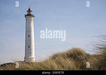 Dänischer Leuchtturm an der Westküste (Lyngvig Fyr) Stockfoto