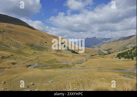 Col de la Cayolle Pass in den französischen Alpen.Col de la cayolle alpes maritime frankreich europa Stockfoto