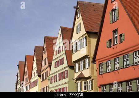 Alte Hausfassaden in Dinkelsbüehl? Franken Stockfoto