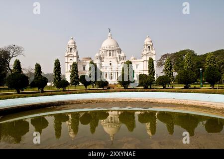 Das berühmte Queen Victoria Memorial am Maidan, Kalkutta, Westbengalen, Indien. Stockfoto