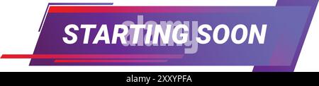 Modernes geometrisches Banner im unteren Drittel, das etwas ankündigt, das bald beginnt Stock Vektor