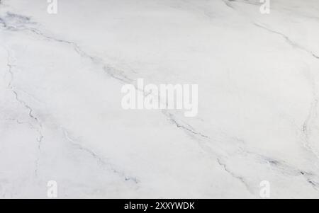 Hintergrundstruktur aus weißem Marmor für Lebensmittel- und Produktfotografie Stockfoto