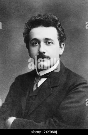 Albert Einstein. Alter: 33 Jahre. Jahr 1912. Von Jan F. Langhans. Gelatinedruck. Stockfoto