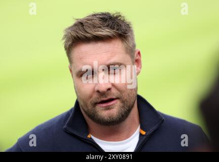 Luke Wright wird bei Lord's, London, interviewt. Bilddatum: Dienstag, 27. August 2024. Stockfoto
