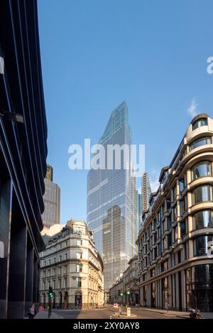 22 Bishopsgate Wolkenkratzer von Threadneedle Street, City of London, Großbritannien Stockfoto