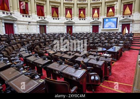 Buenos Aires, Argentinien. Dezember 2023. Der Palast des argentinischen Nationalkongresses ist Sitz der Abgeordnetenkammer Stockfoto