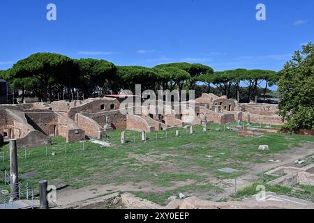 Italien, Ostia: Archäologische Stätte von Ostia Antica, antike römische Stadt und Hafen von Rom am Tiber, gegründet im 7. Jahrhundert v. Chr. Stockfoto