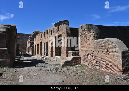 Italien, Ostia: Archäologische Stätte von Ostia Antica, antike römische Stadt und Hafen von Rom am Tiber, gegründet im 7. Jahrhundert v. Chr. Stockfoto