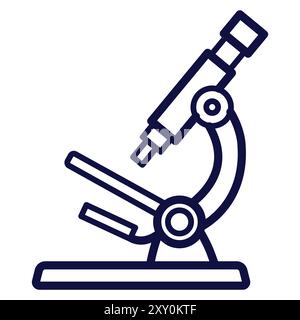 Mikroskop. Medizinisches Symbol. Vektorillustration isoliert auf weißem Hintergrund. Stock Vektor