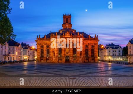 Blick auf Ludwigs Kirche in Saarbrücken Stockfoto