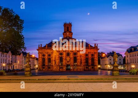 Blick auf Ludwigs Kirche in Saarbrücken Stockfoto