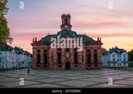 Blick auf Ludwigs Kirche in Saarbrücken Stockfoto