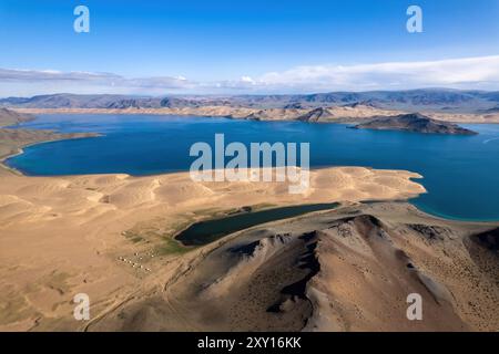 Ulaagchinii Khar Nuur See und Nationalpark. Stockfoto