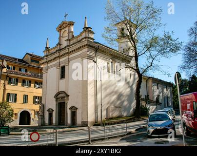 Varese, Lombardei, Italien. Kirche St. Antonius alla Motta (Chiesa di Sant'Antonio alla Motta) Stockfoto