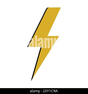 Symbol für Neonblitz. Blitzsymbole. Neon-Donner-Schild, elektrische Entladung Stock Vektor