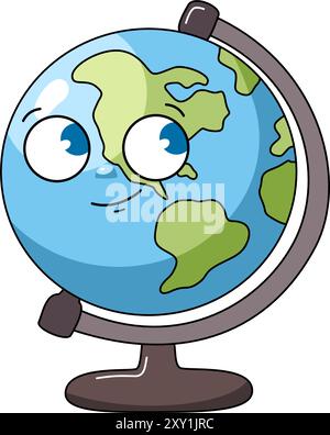 Kugel mit Gesicht, Cartoon-Stil, Vektor-Illustration. Stock Vektor