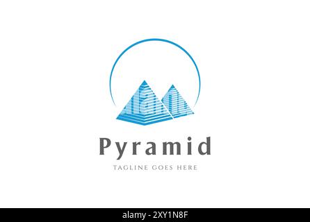 Einfache Geometrische Moderne Ägyptische Pyramide Logo Design Vektor Stock Vektor