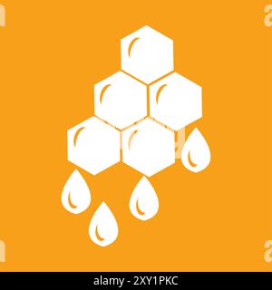 Design mit Vektorsymbolen für Honig Stock Vektor