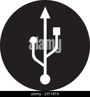 Logo für USB-Datenübertragung. vektordarstellung Symboldesign. Stock Vektor