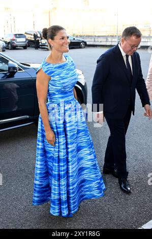 Kronprinzessin Victoria erhält den Stockholm Junior Water Prize im Stockholmer Waterfront Congress Center in Stockholm, Schweden. August 2024. Foto: Pontus Lundahl/TT/Code 10050 Credit: TT News Agency/Alamy Live News Stockfoto